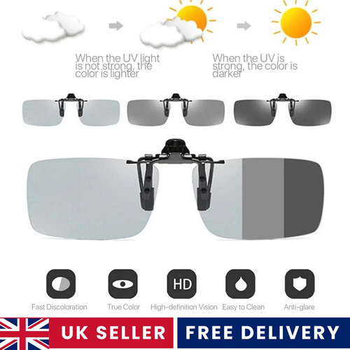 Photochromic polarised clip - polarised, on