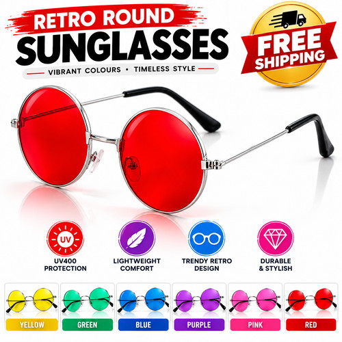 Men women round lens - round,