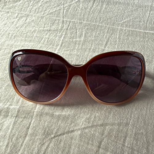 Women brown plastic oval - brown,