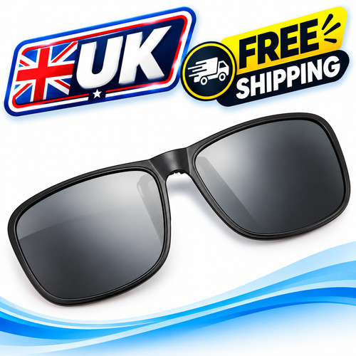 Polarized clip sunglasses - on,