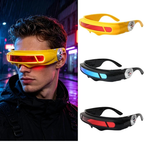 Black red lens costume - black, w/