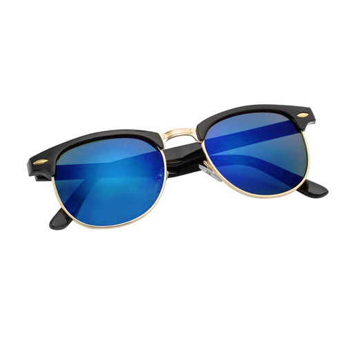 Sunglasses blue mirror black - blue,