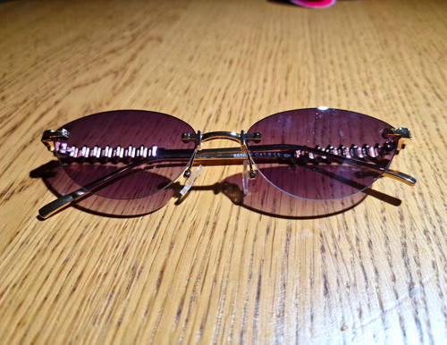 Oval rimless sunglasses - rimless,